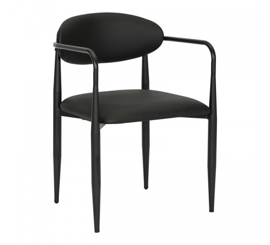 Πολυθρόνα Kalone pu σε μαύρη απόχρωση 56x55x78εκ Υλικό: PU - METAL 350-000025