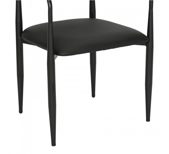 Πολυθρόνα Kalone pu σε μαύρη απόχρωση 56x55x78εκ Υλικό: PU - METAL 350-000025