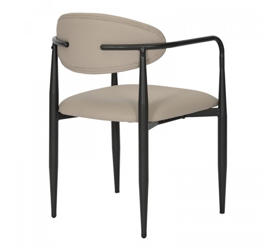 Πολυθρόνα Kalone pu σε γκρι-μπεζ απόχρωση 56x55x78εκ Υλικό: PU - METAL 350-000026