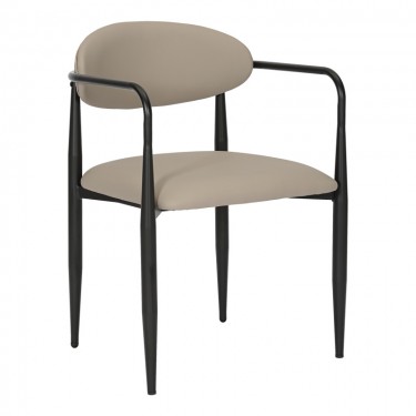 Πολυθρόνα Kalone pu σε γκρι-μπεζ απόχρωση 56x55x78εκ Υλικό: PU - METAL 350-000026