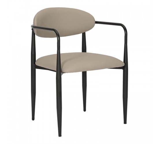 Πολυθρόνα Kalone pu σε γκρι-μπεζ απόχρωση 56x55x78εκ Υλικό: PU - METAL 350-000026