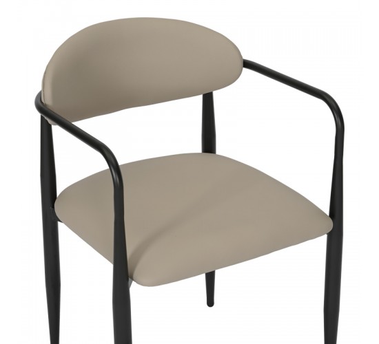 Πολυθρόνα Kalone pu σε γκρι-μπεζ απόχρωση 56x55x78εκ Υλικό: PU - METAL 350-000026