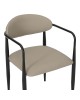 Πολυθρόνα Kalone pu σε γκρι-μπεζ απόχρωση 56x55x78εκ Υλικό: PU - METAL 350-000026