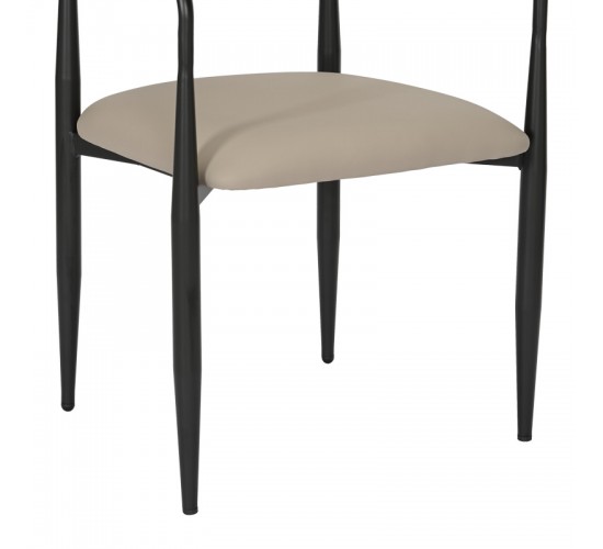 Πολυθρόνα Kalone pu σε γκρι-μπεζ απόχρωση 56x55x78εκ Υλικό: PU - METAL 350-000026