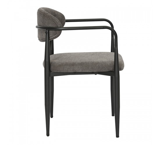 Πολυθρόνα Kalone ύφασμα σε ανθρακί απόχρωση 56x55x78εκ Υλικό: FABRIC - METAL 350-000027