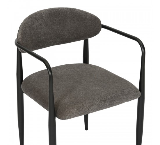 Πολυθρόνα Kalone ύφασμα σε ανθρακί απόχρωση 56x55x78εκ Υλικό: FABRIC - METAL 350-000027