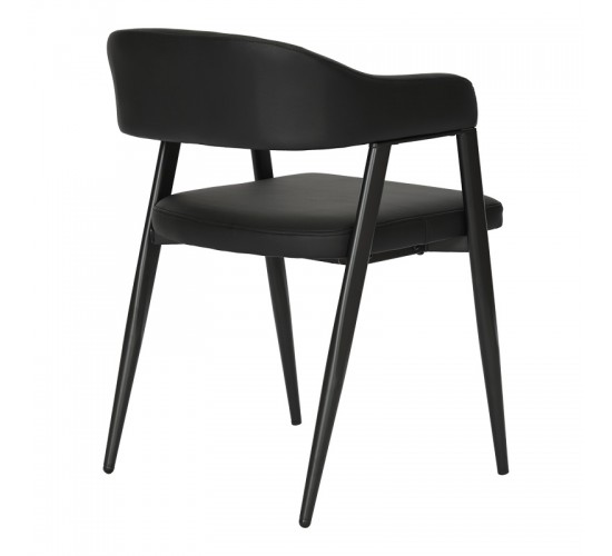 Πολυθρόνα Sezan pu σε μαύρη απόχρωση 56x55x78εκ Υλικό: PU - METAL 350-000028