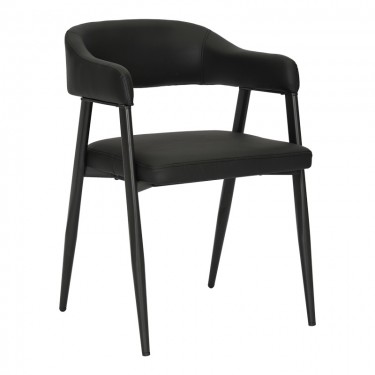 Πολυθρόνα Sezan pu σε μαύρη απόχρωση 56x55x78εκ Υλικό: PU - METAL 350-000028