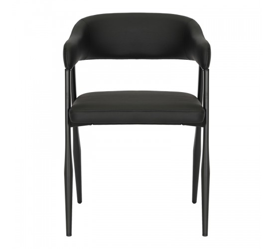 Πολυθρόνα Sezan pu σε μαύρη απόχρωση 56x55x78εκ Υλικό: PU - METAL 350-000028