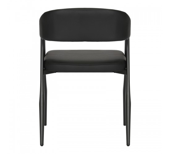 Πολυθρόνα Sezan pu σε μαύρη απόχρωση 56x55x78εκ Υλικό: PU - METAL 350-000028