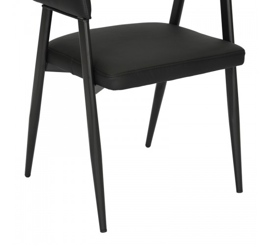 Πολυθρόνα Sezan pu σε μαύρη απόχρωση 56x55x78εκ Υλικό: PU - METAL 350-000028