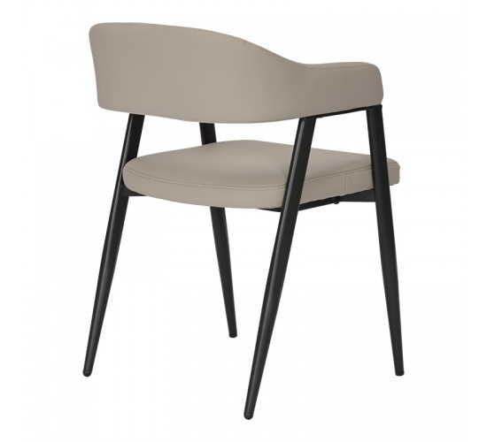 Πολυθρόνα Sezan pu σε γκρι-μπεζ απόχρωση 56x55x78εκ Υλικό: PU - METAL 350-000029