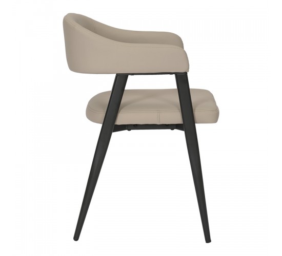 Πολυθρόνα Sezan pu σε γκρι-μπεζ απόχρωση 56x55x78εκ Υλικό: PU - METAL 350-000029