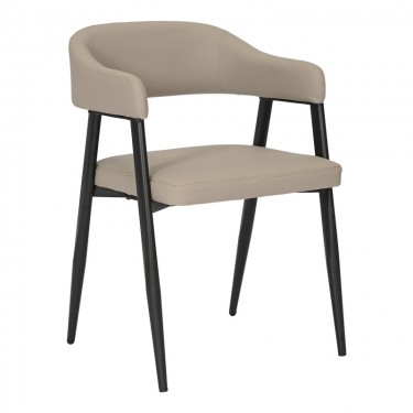 Πολυθρόνα Sezan pu σε γκρι-μπεζ απόχρωση 56x55x78εκ Υλικό: PU - METAL 350-000029