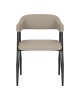 Πολυθρόνα Sezan pu σε γκρι-μπεζ απόχρωση 56x55x78εκ Υλικό: PU - METAL 350-000029