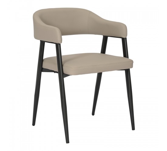 Πολυθρόνα Sezan pu σε γκρι-μπεζ απόχρωση 56x55x78εκ Υλικό: PU - METAL 350-000029