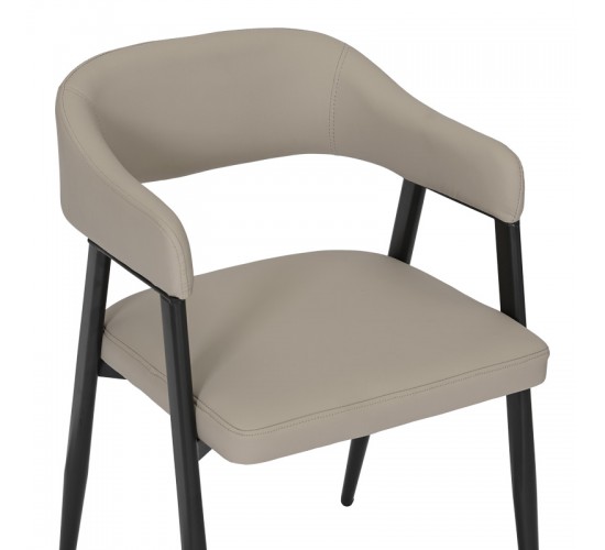 Πολυθρόνα Sezan pu σε γκρι-μπεζ απόχρωση 56x55x78εκ Υλικό: PU - METAL 350-000029