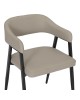 Πολυθρόνα Sezan pu σε γκρι-μπεζ απόχρωση 56x55x78εκ Υλικό: PU - METAL 350-000029
