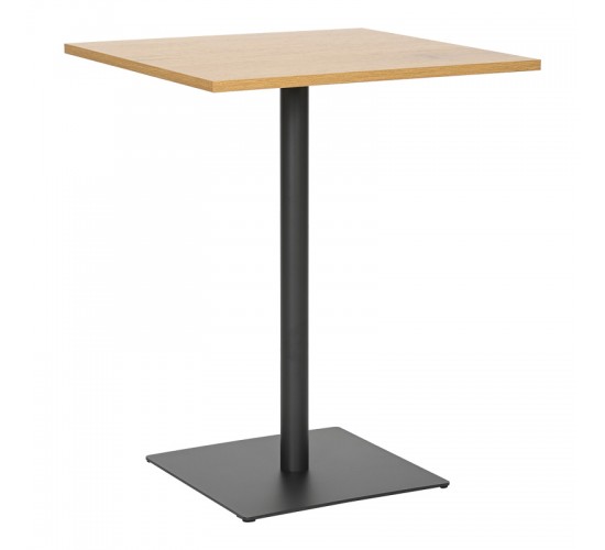 Τραπέζι Nerobian mdf σε sonoma απόχρωση 60x60x75εκ Υλικό: MDF - METAL 350-000038