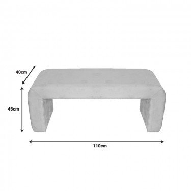 Σκαμπό Gagga Inart βελούδο σε πράσινη απόχρωση 110x40x45εκ Υλικό: MDF - VELVET - SPONGE 353-000011