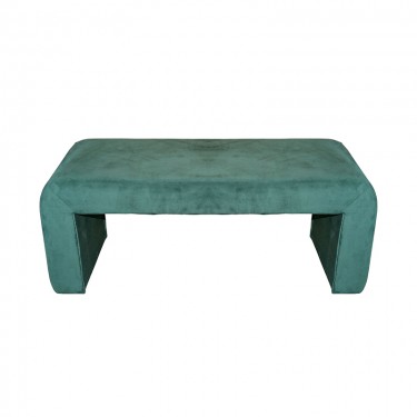 Σκαμπό Gagga Inart βελούδο σε πράσινη απόχρωση 110x40x45εκ Υλικό: MDF - VELVET - SPONGE 353-000011