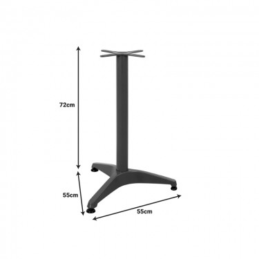 Βάση τραπεζιού Oiseau μεταλλική σε μαύρη απόχρωση 45x45x72εκ Υλικό: IRON 355-000007