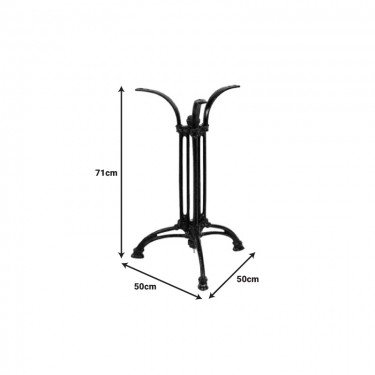 Βάση τραπεζιού Outil μεταλλική σε μαύρη απόχρωση 50x50x71εκ Υλικό: IRON 355-000017