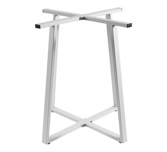 Βάση τραπεζιού Mulbe μεταλλική σε λευκή απόχρωση 70x70x73εκ Υλικό: IRON 355-000026