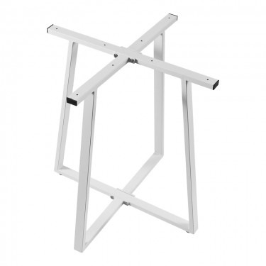 Βάση τραπεζιού Mulbe μεταλλική σε λευκή απόχρωση 70x70x73εκ Υλικό: IRON 355-000026