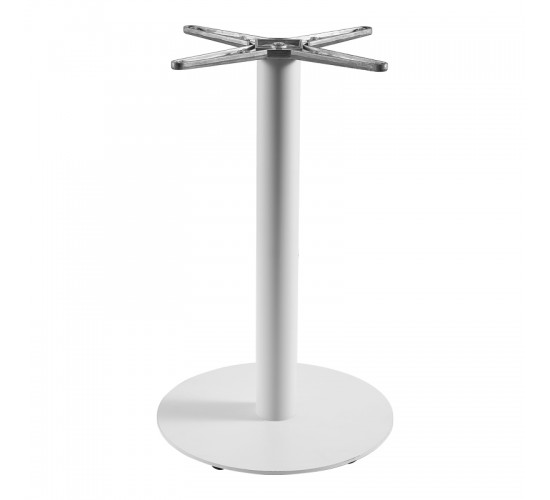 Βάση τραπεζιού Jefry μεταλλική σε λευκή απόχρωση Φ48x73εκ Υλικό: IRON 355-000031