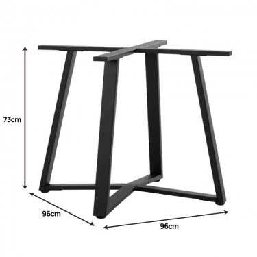 Βάση τραπεζιού Mulbe I μεταλλική σε μαύρη απόχρωση 96x96x73εκ Υλικό: IRON 355-000033