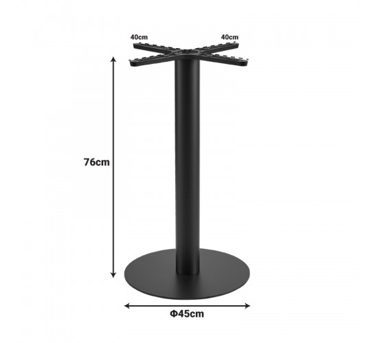 Βάση τραπεζιού Bar Stada μέταλλο μαύρο Φ40x94εκ Υλικό: IRON 355-000034