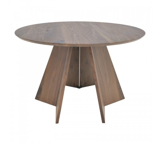 Τραπέζι Bibble mdf σε καρυδί απόχρωση Φ120x76εκ Υλικό: MDF - PAPER WOOD 357-000022 Τραπέζι Bibble mdf σε καρυδί απόχρωση Φ120x76εκ Υλικό: MDF - PAPER WOOD 357-000022