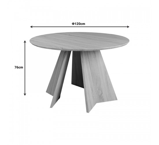 Τραπέζι Bibble mdf σε καρυδί απόχρωση Φ120x76εκ Υλικό: MDF - PAPER WOOD 357-000022 Τραπέζι Bibble mdf σε καρυδί απόχρωση Φ120x76εκ Υλικό: MDF - PAPER WOOD 357-000022