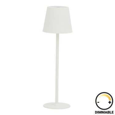 Επιτραπέζιο φωτιστικό αφής LED Brave Ι επαναφορτιζόμενο σε λευκή απόχρωση Φ11.5x37εκ Υλικό: IRON . PLASTIC 358-000011