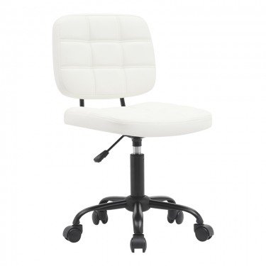 Καρέκλα γραφείου Sedia pu σε λευκή απόχρωση 50x50x75-85εκ Υλικό: METAL. PU 360-000010