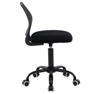 Καρέκλα γραφείου παιδική Kador με ύφασμα mesh σε μαύρη απόχρωση 52x52x72-84εκ Υλικό: FABRIC 360-000013