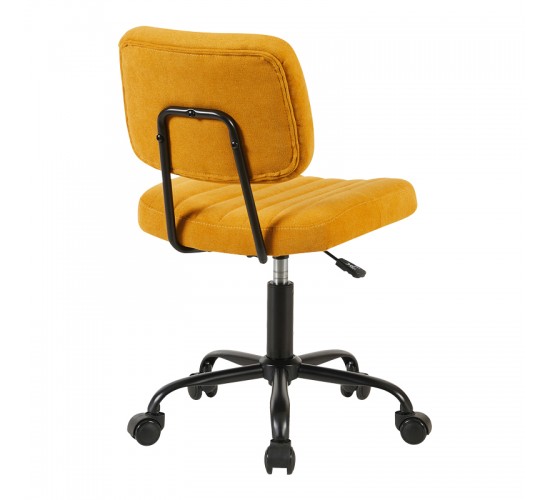 Καρέκλα γραφείου Warra ύφασμα κίτρινο 50x52x76-86εκ Υλικό: FABRIC  METAL 360-000024