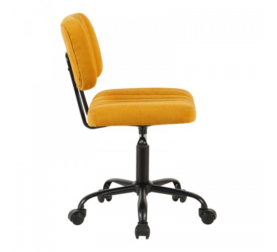 Καρέκλα γραφείου Warra ύφασμα κίτρινο 50x52x76-86εκ Υλικό: FABRIC  METAL 360-000024