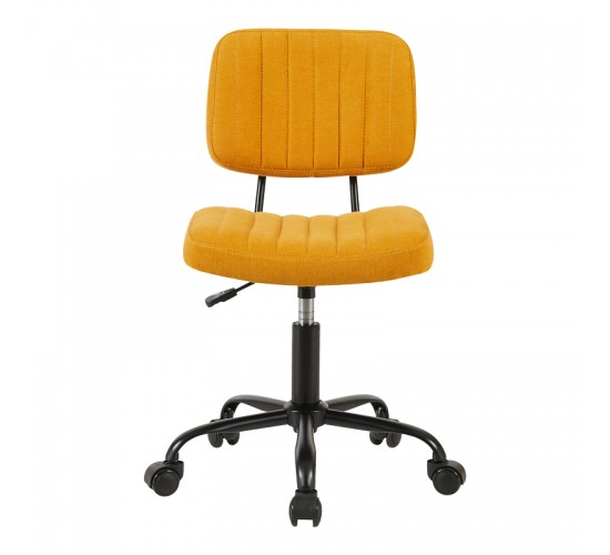 Καρέκλα γραφείου Warra ύφασμα κίτρινο 50x52x76-86εκ Υλικό: FABRIC  METAL 360-000024