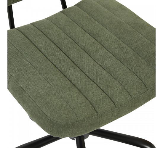 Καρέκλα γραφείου Warra ύφασμα λαδί 50x52x76-86εκ Υλικό: FABRIC  METAL 360-000025