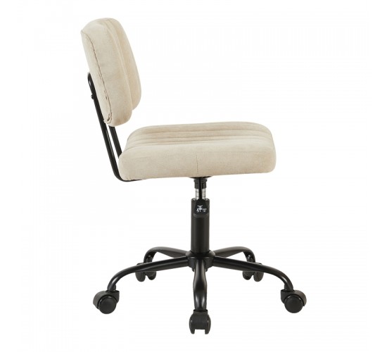 Καρέκλα γραφείου Warra ύφασμα μπεζ 50x52x76-86εκ Υλικό: FABRIC  METAL 360-000026