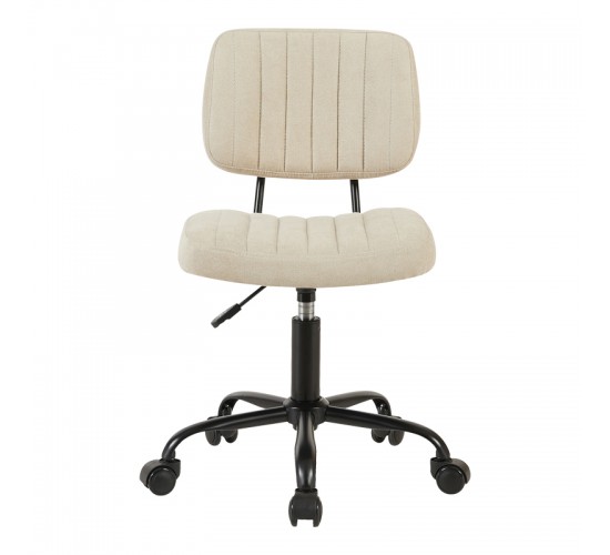 Καρέκλα γραφείου Warra ύφασμα μπεζ 50x52x76-86εκ Υλικό: FABRIC  METAL 360-000026