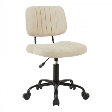 Καρέκλα γραφείου Warra ύφασμα μπεζ 50x52x76-86εκ Υλικό: FABRIC  METAL 360-000026