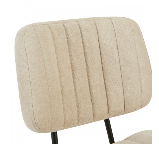 Καρέκλα γραφείου Warra ύφασμα μπεζ 50x52x76-86εκ Υλικό: FABRIC  METAL 360-000026