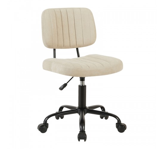 Καρέκλα γραφείου Warra ύφασμα μπεζ 50x52x76-86εκ Υλικό: FABRIC  METAL 360-000026