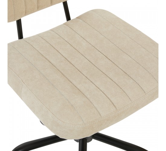 Καρέκλα γραφείου Warra ύφασμα μπεζ 50x52x76-86εκ Υλικό: FABRIC  METAL 360-000026