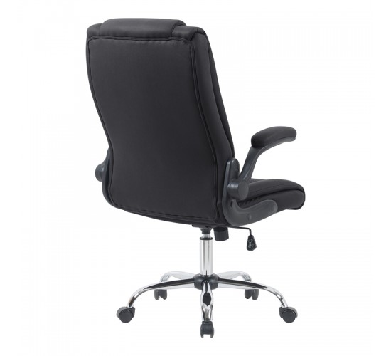 Καρέκλα γραφείου διευθυντη Kesla PES μαύρo 65x65x113-121εκ Υλικό: Technical Fabric -   METAL 360-000027