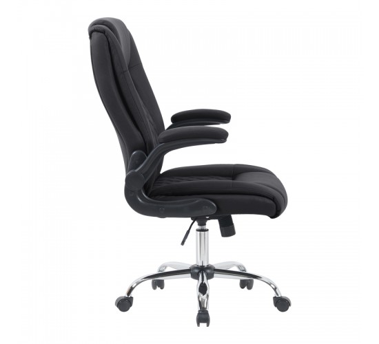 Καρέκλα γραφείου διευθυντη Kesla PES μαύρo 65x65x113-121εκ Υλικό: Technical Fabric -   METAL 360-000027