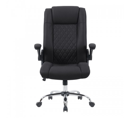 Καρέκλα γραφείου διευθυντη Kesla PES μαύρo 65x65x113-121εκ Υλικό: Technical Fabric -   METAL 360-000027